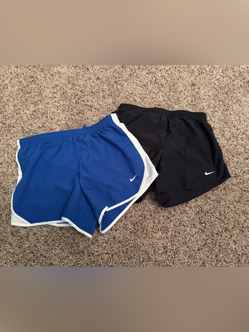 Nike Blue and Black Athletic Shorts Big Kids Size Large Running Shorts